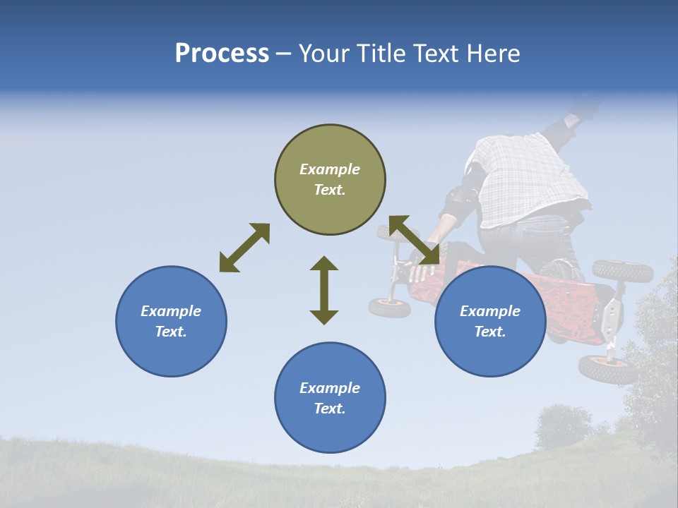 A Man Jumping From Dirt Kicker PowerPoint Template