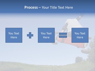 A Man Jumping From Dirt Kicker PowerPoint Template