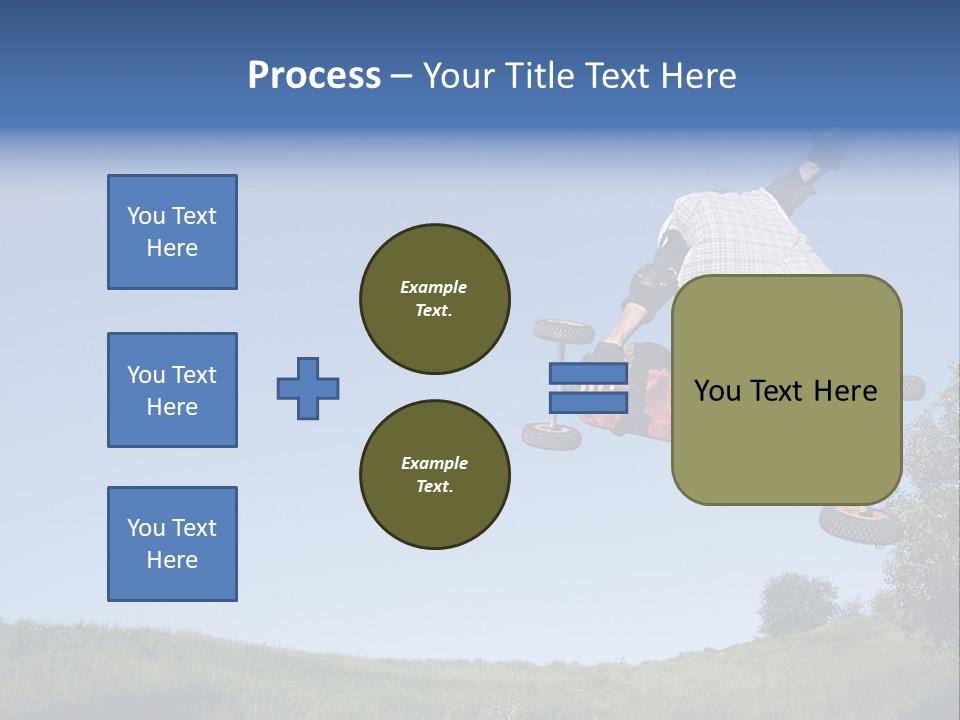 A Man Jumping From Dirt Kicker PowerPoint Template