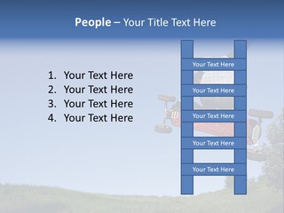 A Man Jumping From Dirt Kicker PowerPoint Template