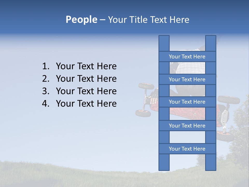 A Man Jumping From Dirt Kicker PowerPoint Template