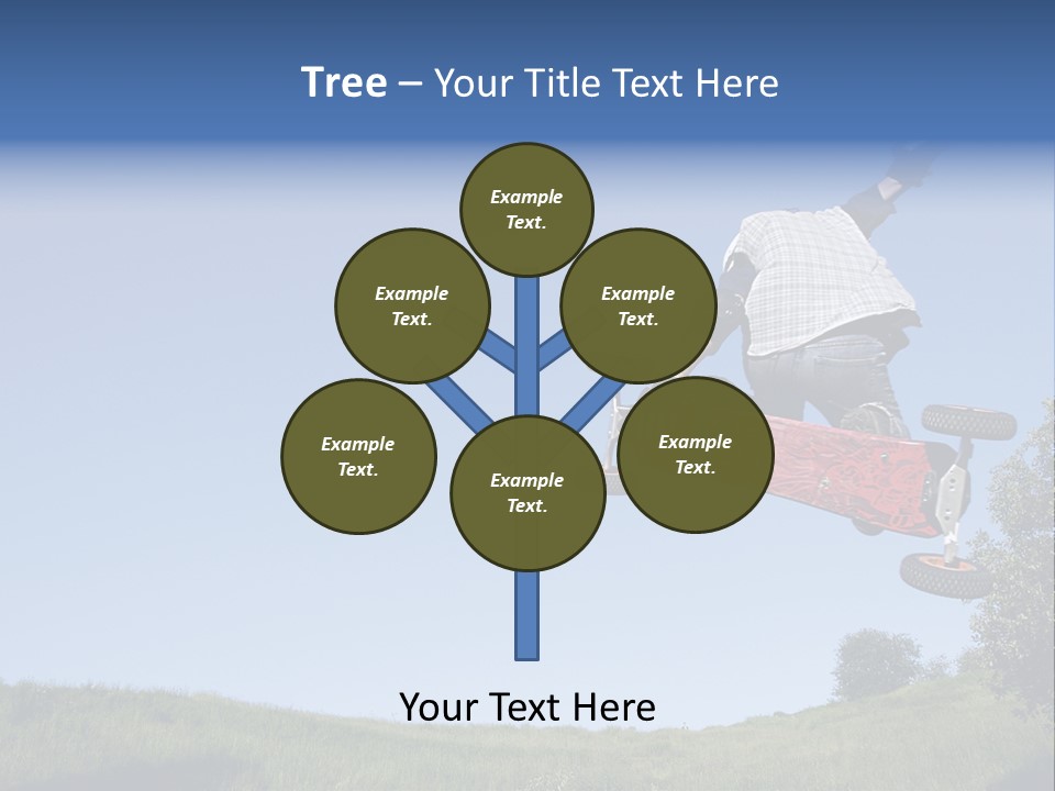 A Man Jumping From Dirt Kicker PowerPoint Template