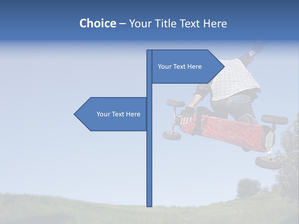 A Man Jumping From Dirt Kicker PowerPoint Template