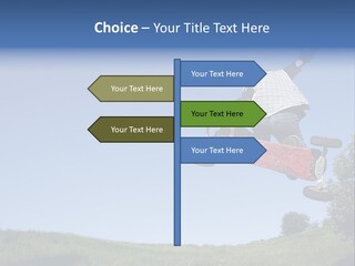 A Man Jumping From Dirt Kicker PowerPoint Template