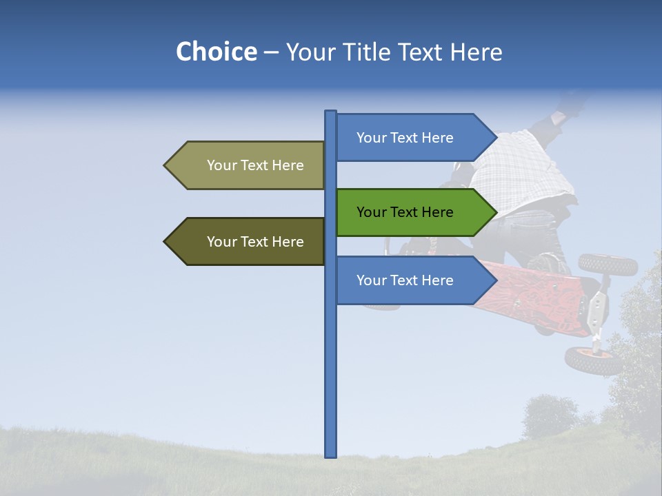 A Man Jumping From Dirt Kicker PowerPoint Template