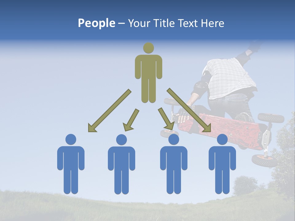 A Man Jumping From Dirt Kicker PowerPoint Template