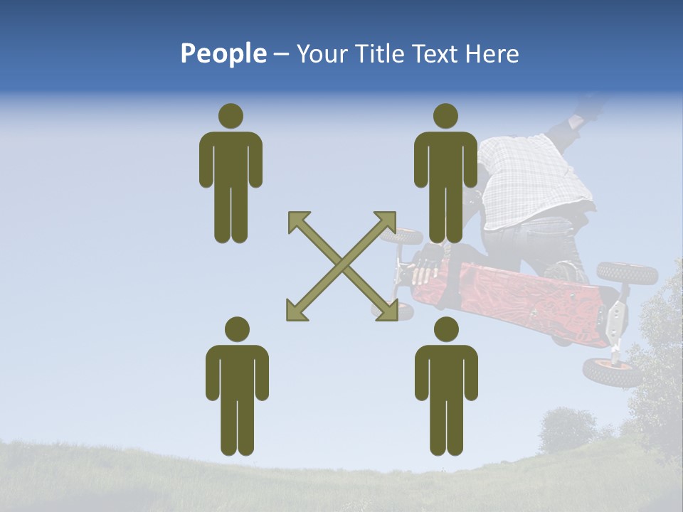 A Man Jumping From Dirt Kicker PowerPoint Template