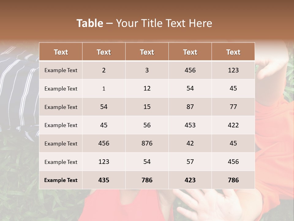 Four Children Playing In The Park. PowerPoint Template