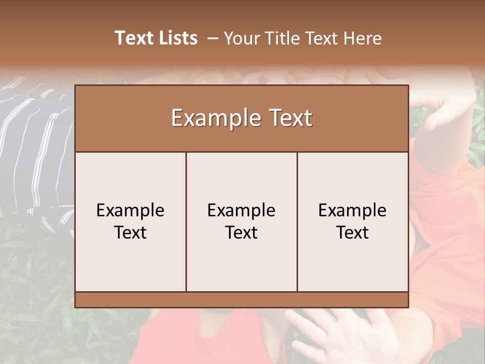 Four Children Playing In The Park. PowerPoint Template