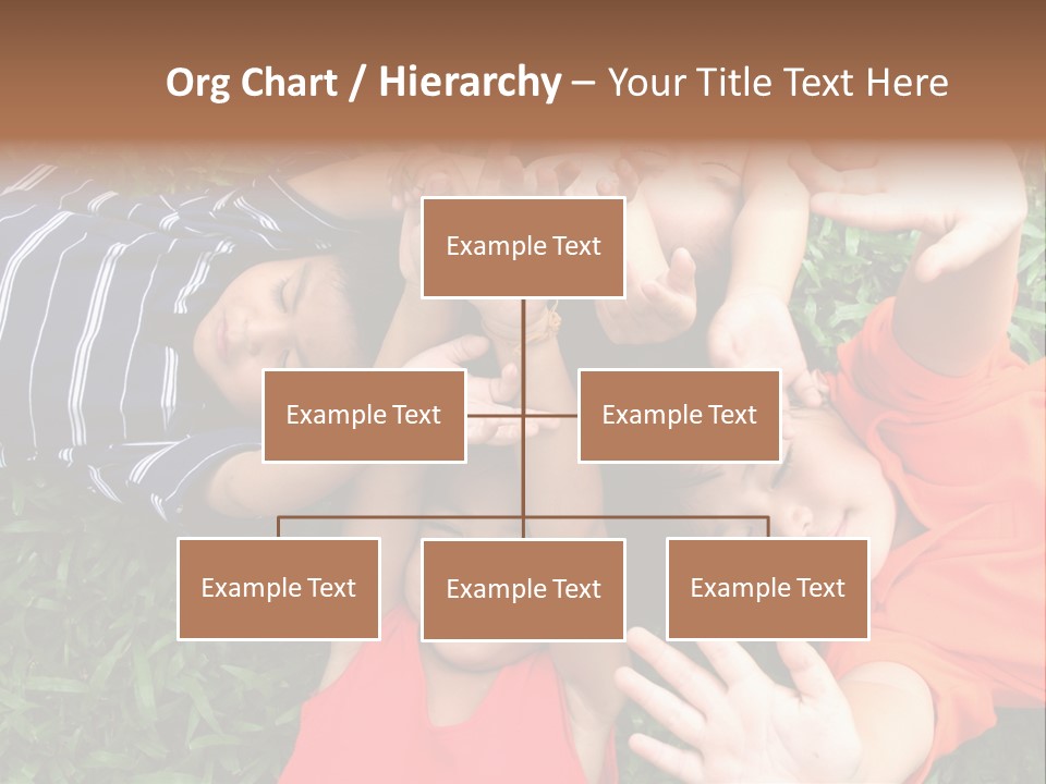 Four Children Playing In The Park. PowerPoint Template