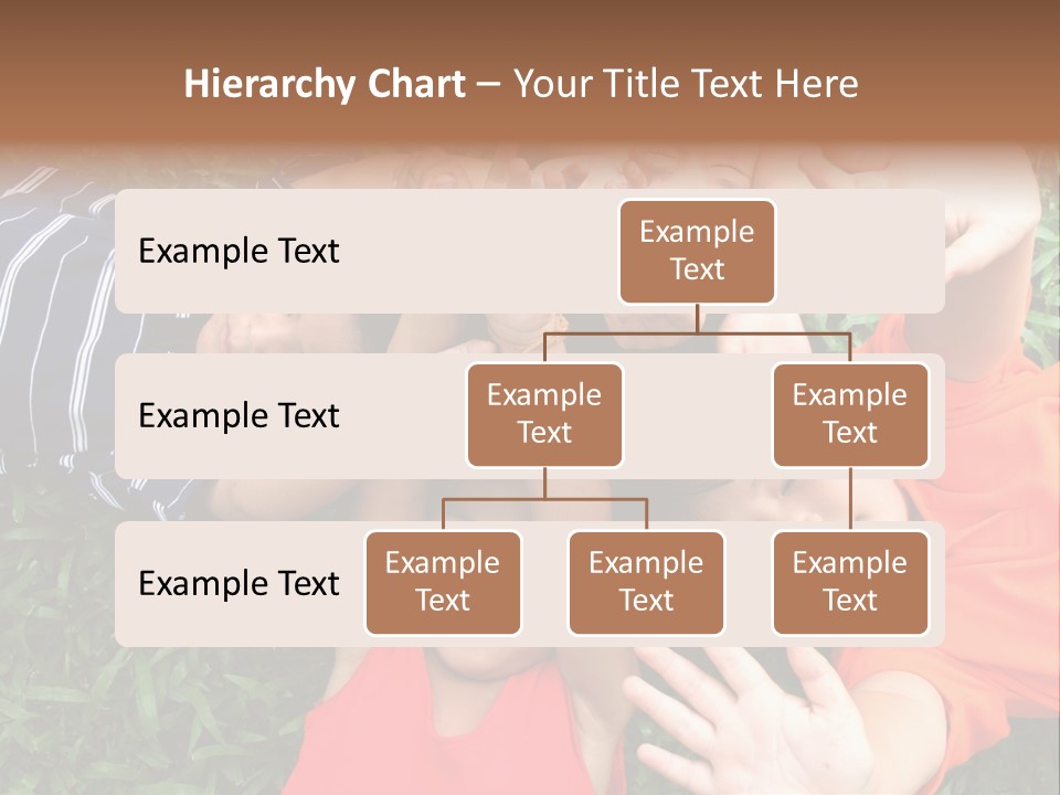 Four Children Playing In The Park. PowerPoint Template