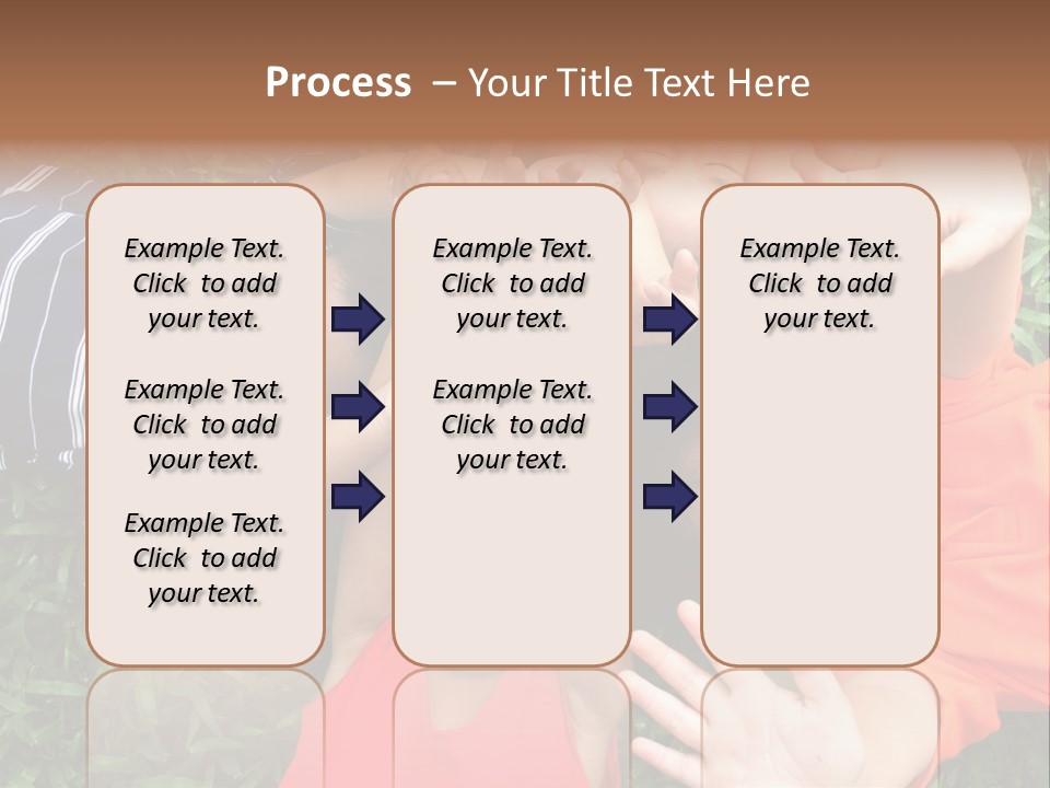 Four Children Playing In The Park. PowerPoint Template