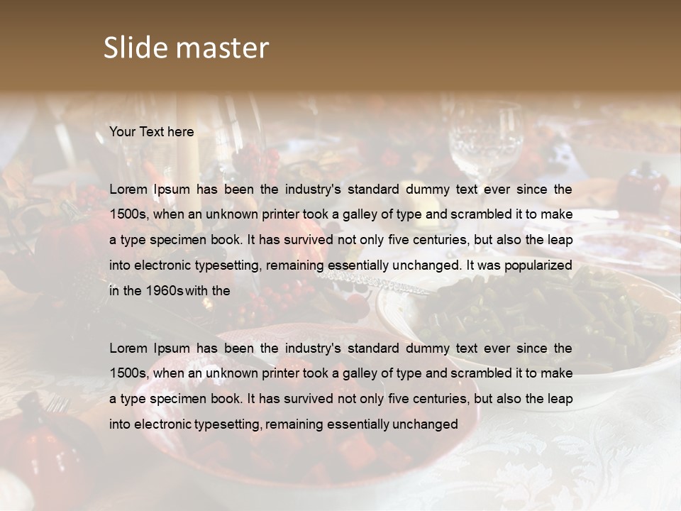 Thanksgiving Holiday Dinner Table PowerPoint Template