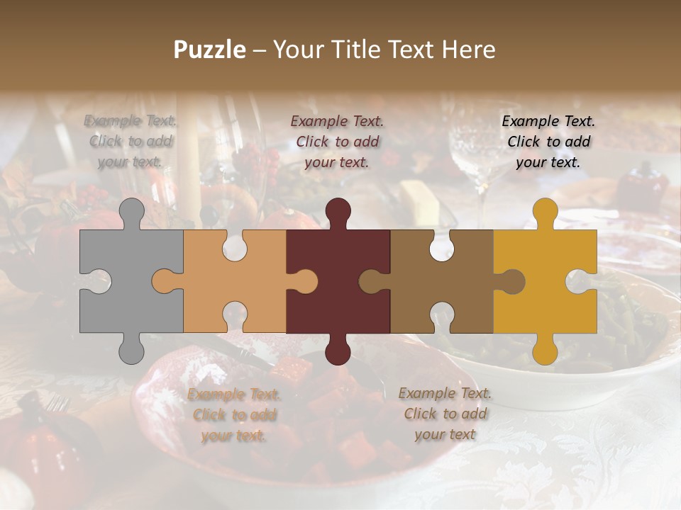 Thanksgiving Holiday Dinner Table PowerPoint Template