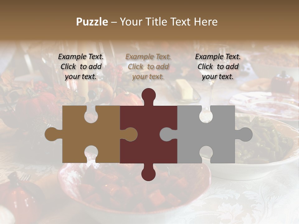 Thanksgiving Holiday Dinner Table PowerPoint Template