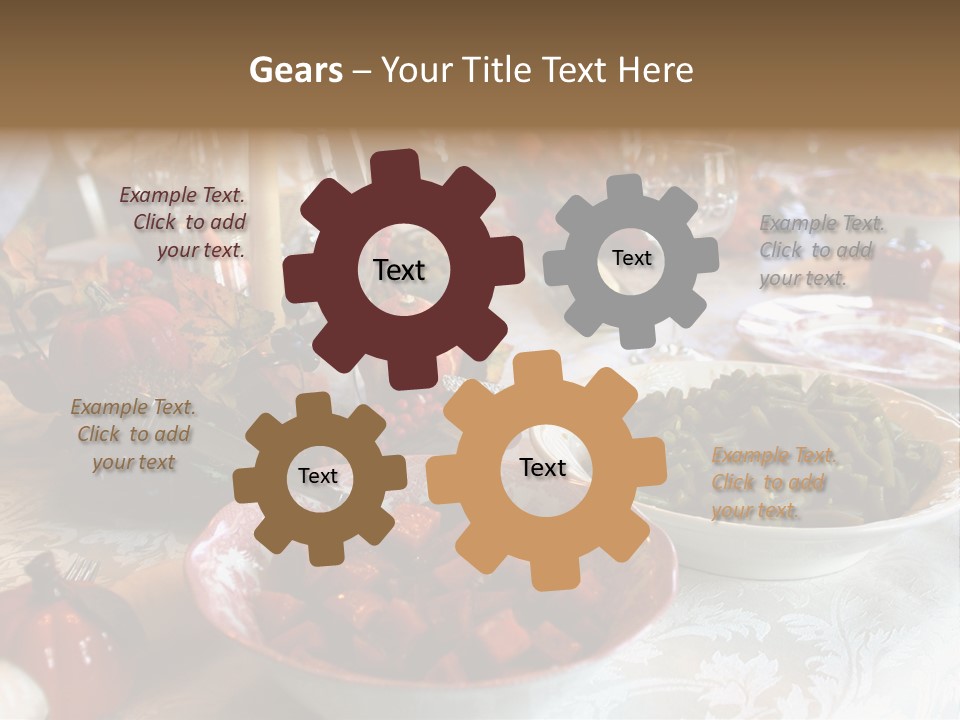Thanksgiving Holiday Dinner Table PowerPoint Template