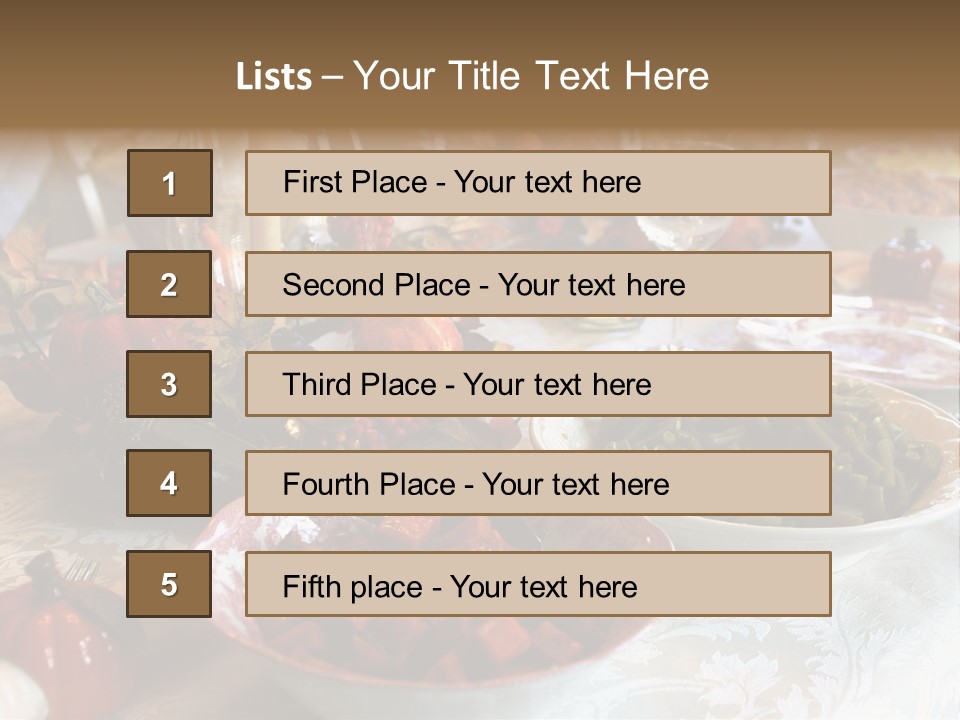 Thanksgiving Holiday Dinner Table PowerPoint Template