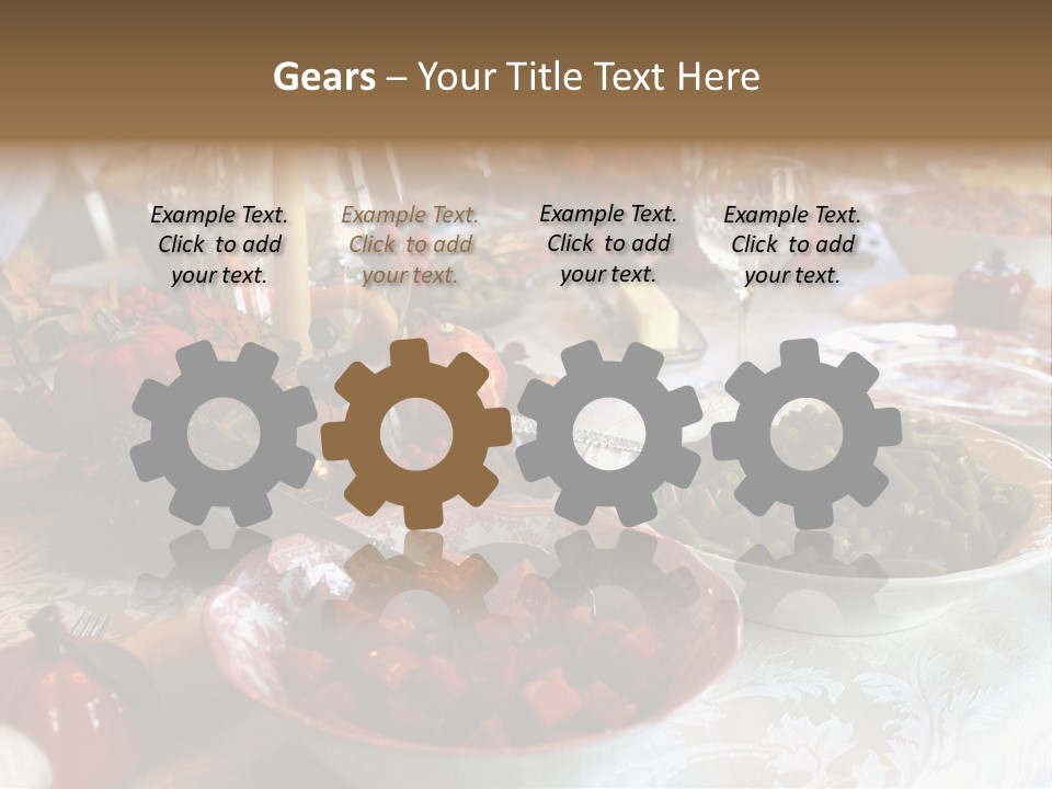 Thanksgiving Holiday Dinner Table PowerPoint Template