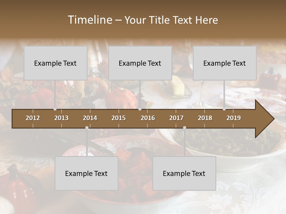 Thanksgiving Holiday Dinner Table PowerPoint Template
