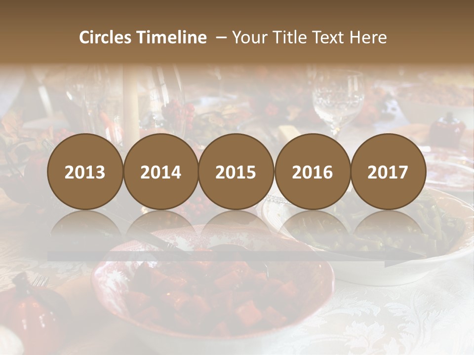 Thanksgiving Holiday Dinner Table PowerPoint Template