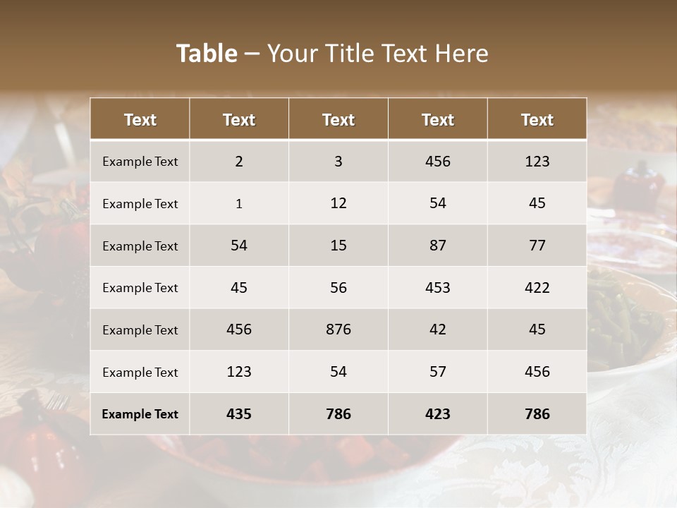 Thanksgiving Holiday Dinner Table PowerPoint Template