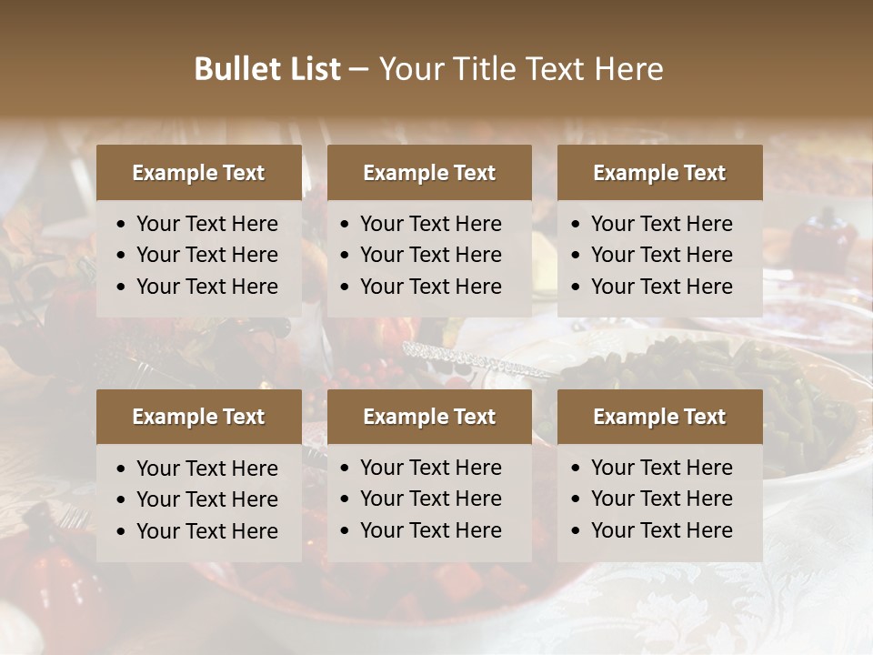 Thanksgiving Holiday Dinner Table PowerPoint Template