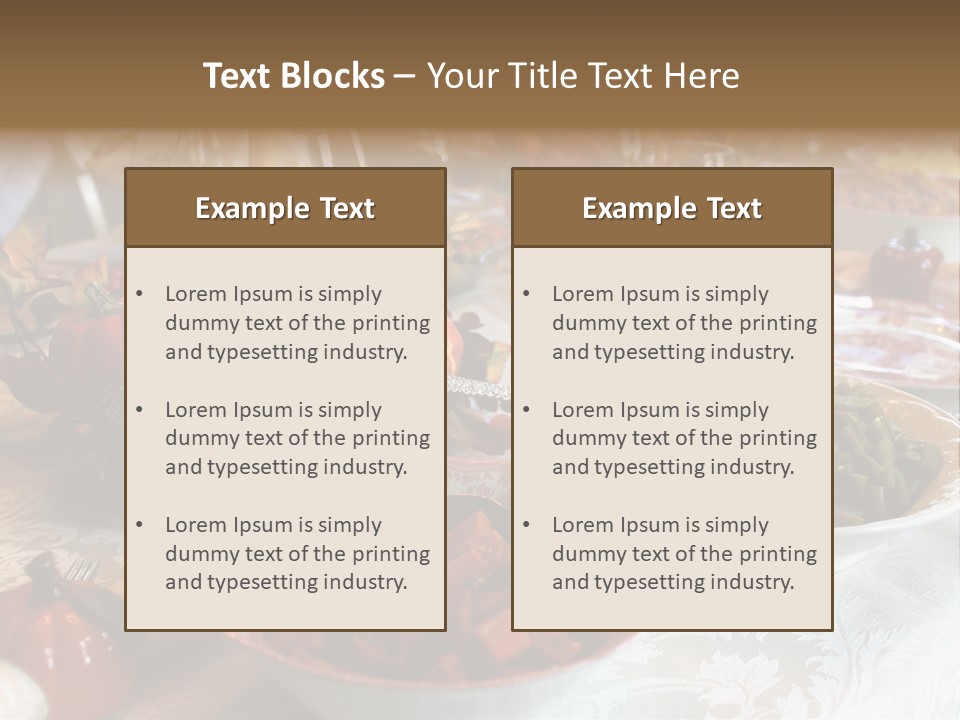 Thanksgiving Holiday Dinner Table PowerPoint Template