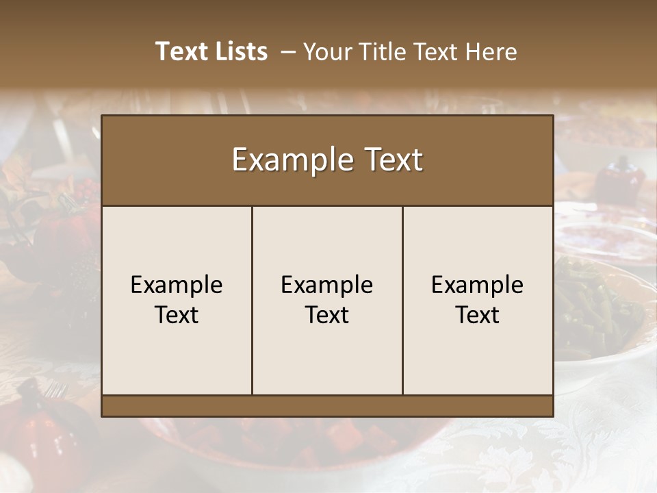 Thanksgiving Holiday Dinner Table PowerPoint Template