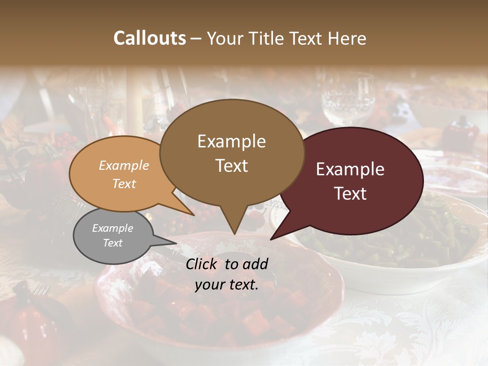 Thanksgiving Holiday Dinner Table PowerPoint Template