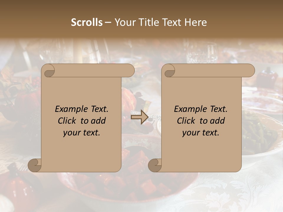 Thanksgiving Holiday Dinner Table PowerPoint Template