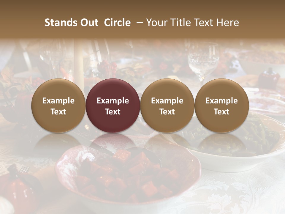Thanksgiving Holiday Dinner Table PowerPoint Template
