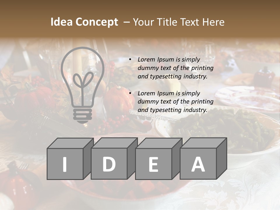 Thanksgiving Holiday Dinner Table PowerPoint Template