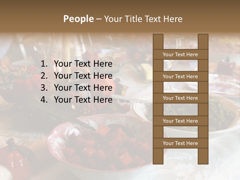 Thanksgiving Holiday Dinner Table PowerPoint Template