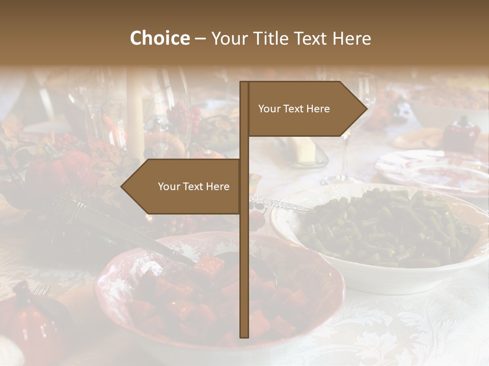 Thanksgiving Holiday Dinner Table PowerPoint Template