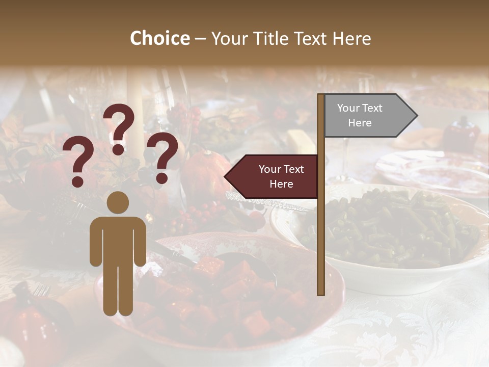 Thanksgiving Holiday Dinner Table PowerPoint Template