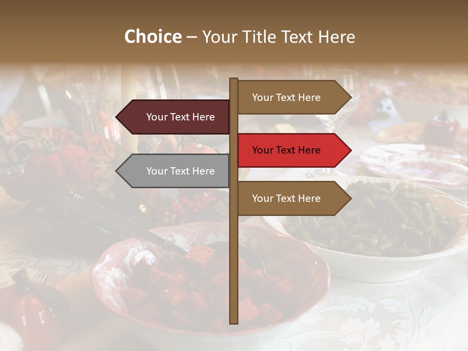 Thanksgiving Holiday Dinner Table PowerPoint Template