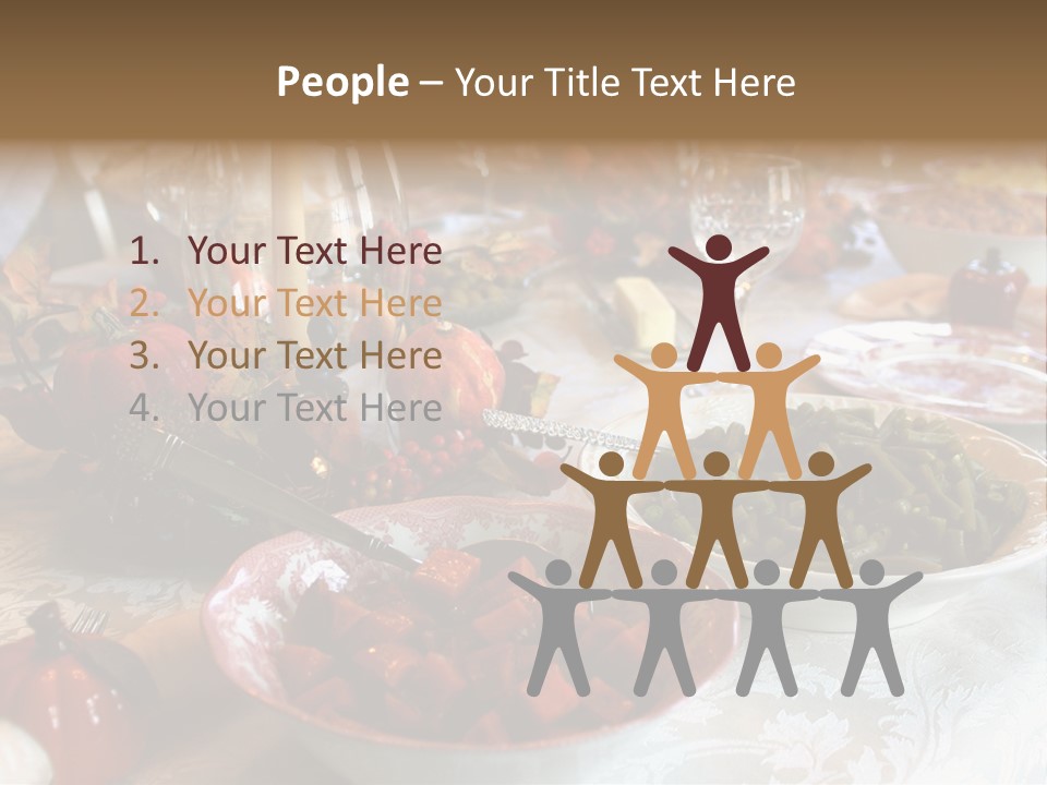 Thanksgiving Holiday Dinner Table PowerPoint Template