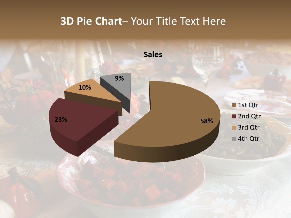 Thanksgiving Holiday Dinner Table PowerPoint Template
