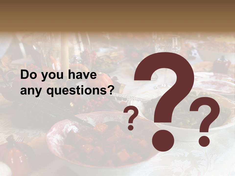 Thanksgiving Holiday Dinner Table PowerPoint Template