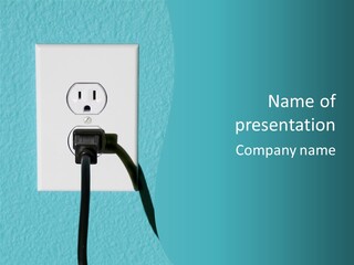 A Clean Image Of A 110 Volt Wall Power Outlet Against A Freshly Painted Wall. Perfect Image For Any Abstract Energy Promotion Use Or To Make Inferences For Home Design Or Appliance Use. PowerPoint Template