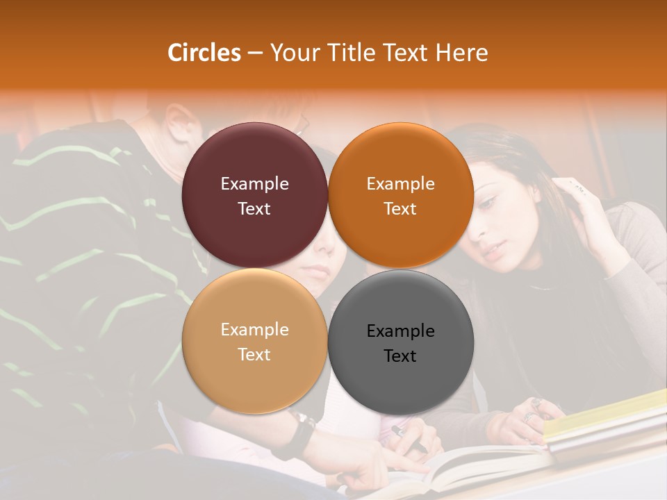 Pink Ribbon And Female Figures On White Background PowerPoint Template