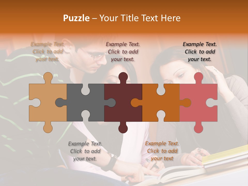 Pink Ribbon And Female Figures On White Background PowerPoint Template