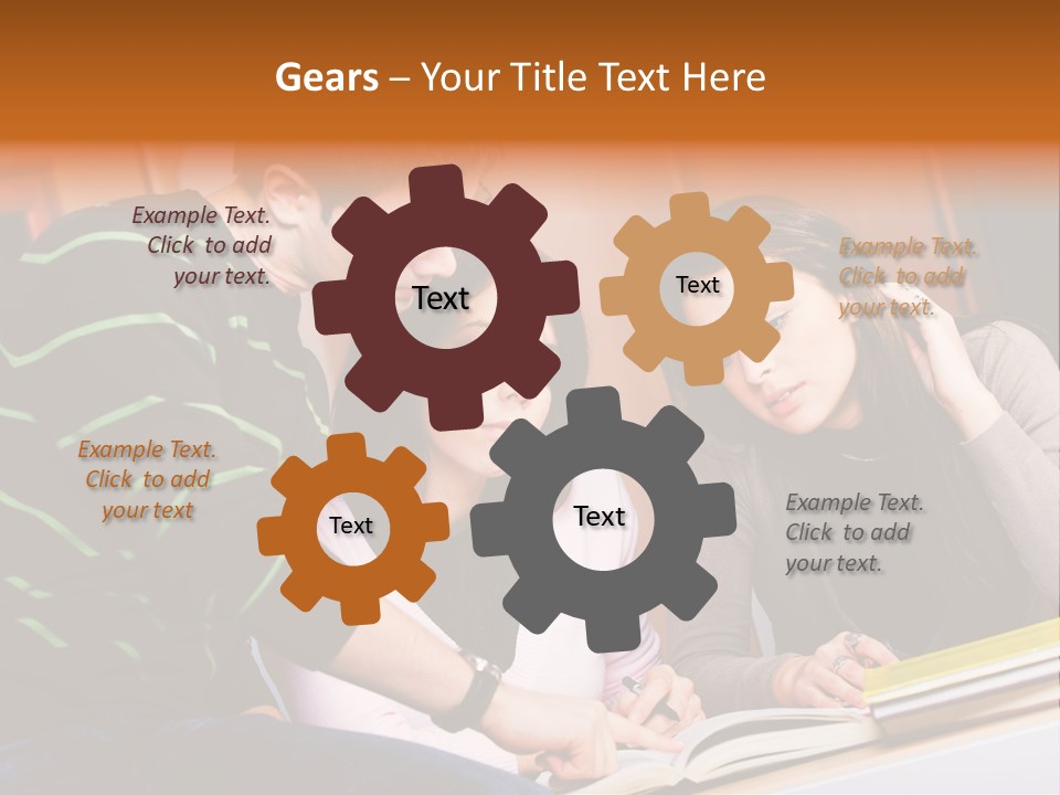 Pink Ribbon And Female Figures On White Background PowerPoint Template