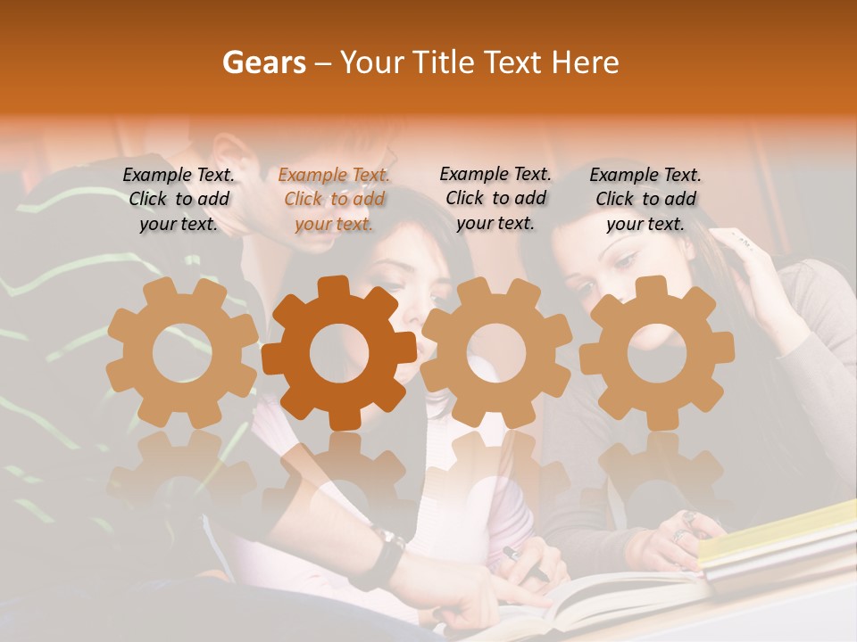 Pink Ribbon And Female Figures On White Background PowerPoint Template