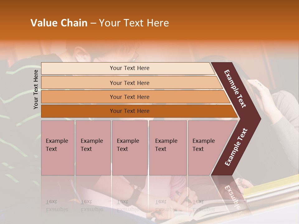 Pink Ribbon And Female Figures On White Background PowerPoint Template