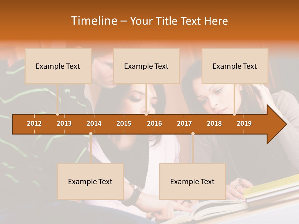 Pink Ribbon And Female Figures On White Background PowerPoint Template