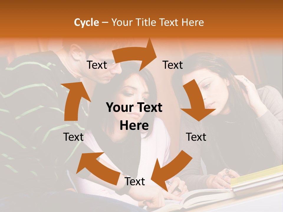 Pink Ribbon And Female Figures On White Background PowerPoint Template