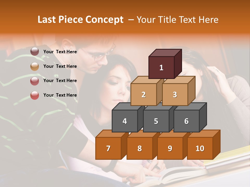 Pink Ribbon And Female Figures On White Background PowerPoint Template