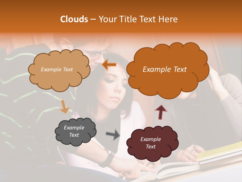 Pink Ribbon And Female Figures On White Background PowerPoint Template