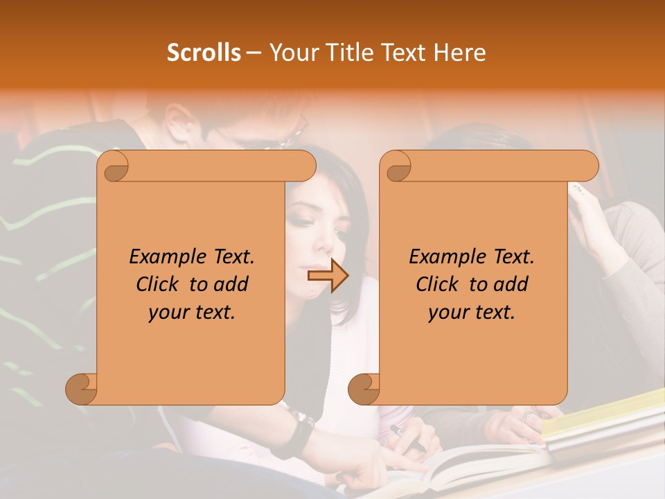 Pink Ribbon And Female Figures On White Background PowerPoint Template